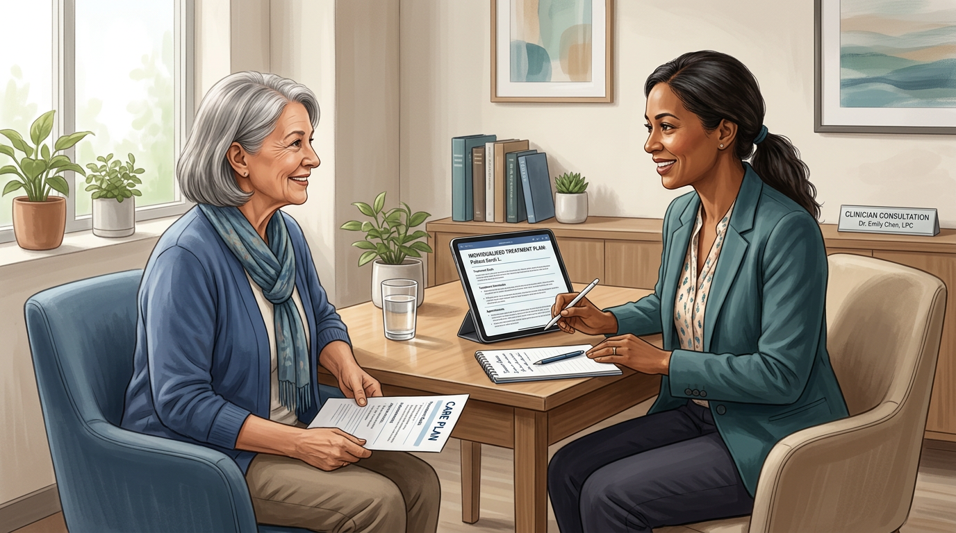 Treatment planning and care coordination at Clear Path Psychiatry